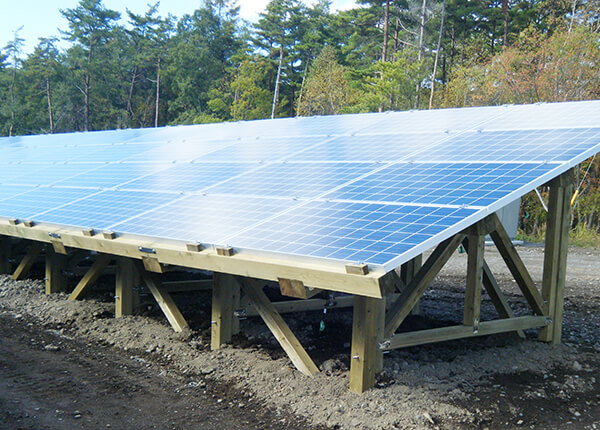 太陽光発電パネル向け木製